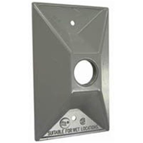 Bell Electrical Box Cover, Rectangular, Die-Cast Zinc, Lamp Holder 1305846